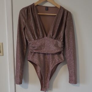 SHEIN Sparkling Mauve Bodysuit